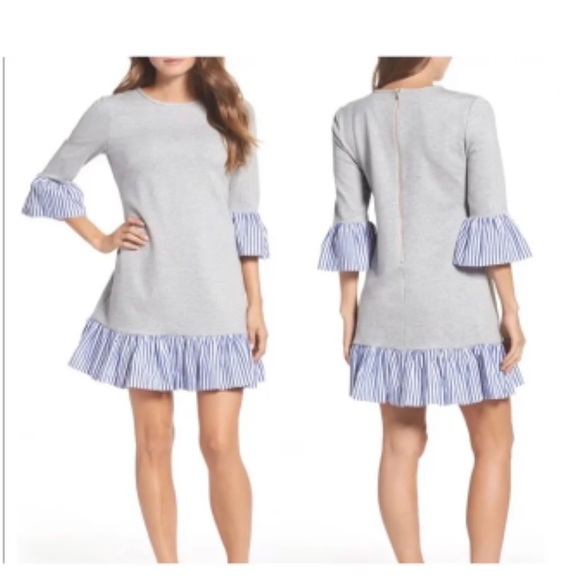 Eliza J Flounce Hem Sweatshirt Dress - Picture 2 of 6